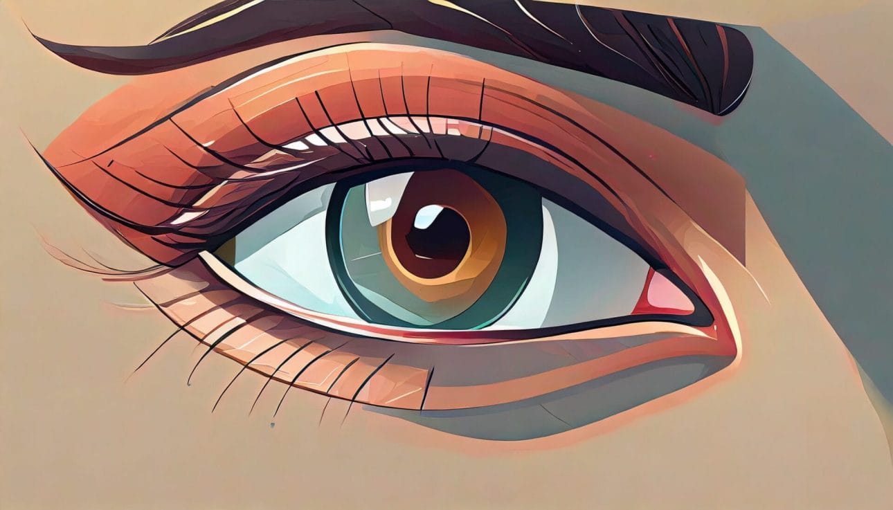 Eine fesselnde Nahaufnahme des Auges einer Frau – ein wahres Kunstwerk, das die gekonnte Kombination von Webdesign und Grafikdesign zeigt, um eine herausragende Website erstellen zu lassen.